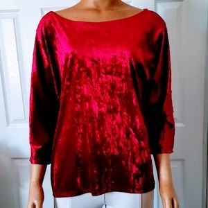 Cable Gauge Embellished Cutout Top Cherry Red XL